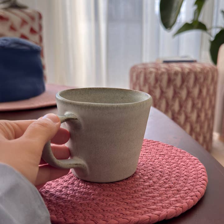 Mantel individual/redondo posavasos, diámetro 20 cm, upcycled para venta al por mayor de Haims Porto