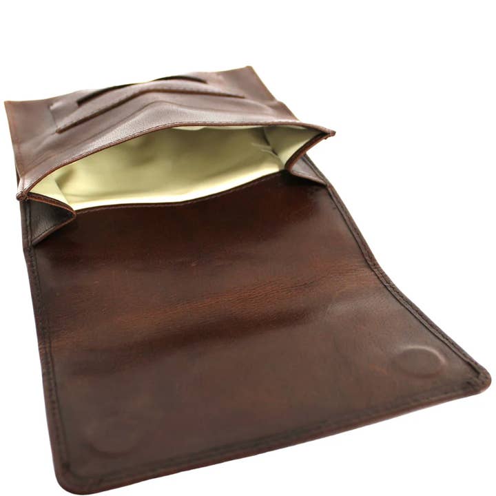 hide & chic - Wholesale Pouch - Women's - Full Grain Leather Tobacco Pouch 11032