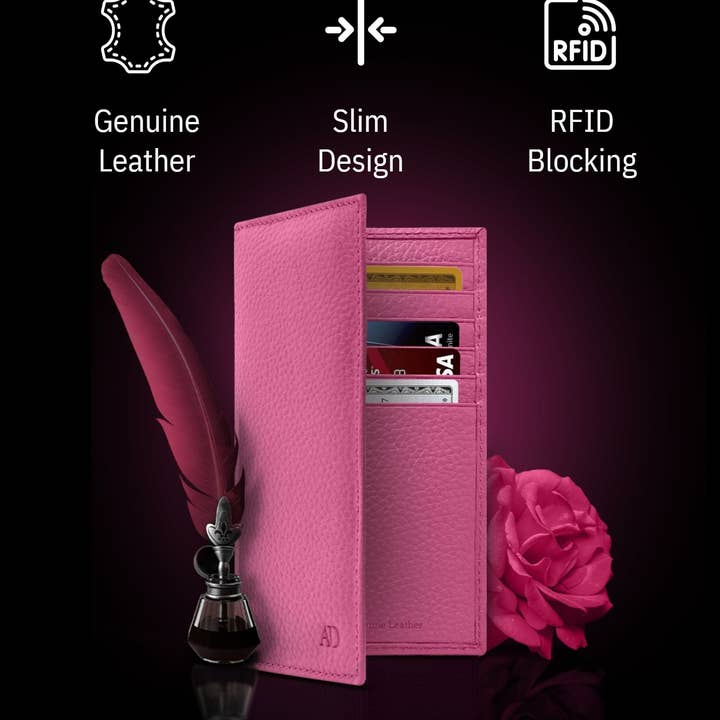 Access Denied Accessories - Wholesale Wallet - Unisex - Genuine Leather Checkbook Cover For Women &Men RFID Blocking43