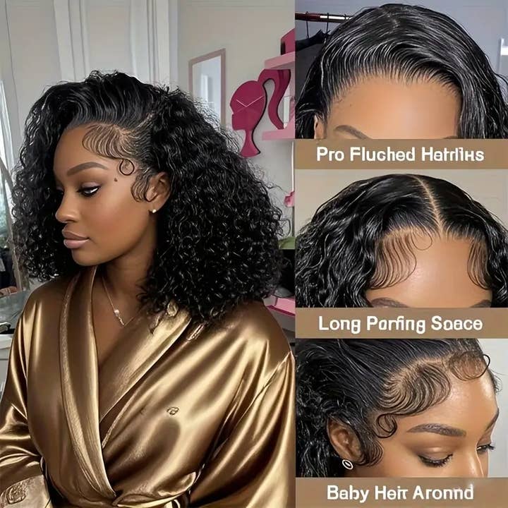 U-Got Beauty Hair & Supply Store - Wholesale Wig/Hair Piece - Brazilian Water Wave Human Hair Wig 200% Density Short Curly1