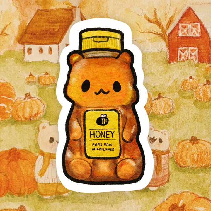 Autocolante de Vinil Honey Hammy Resistente à Máquina de Lavar Loiça por atacado de Seenee Scribbles