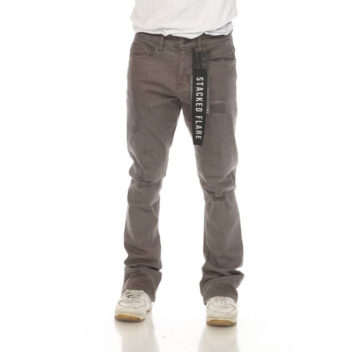 Stylo - Venta al por mayor Vaqueros - Hombre - Vaqueros grises con estampado acampanado