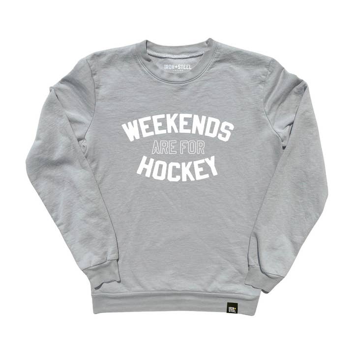 Weekends are for Hockey Sweatshirt for wholesale by Iron+Steel Hockey