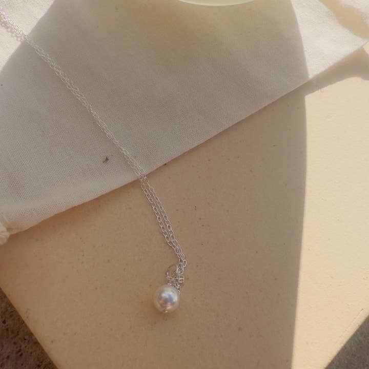 Collier de perles en argent sterling pour la vente par Afresh Jewelry Co