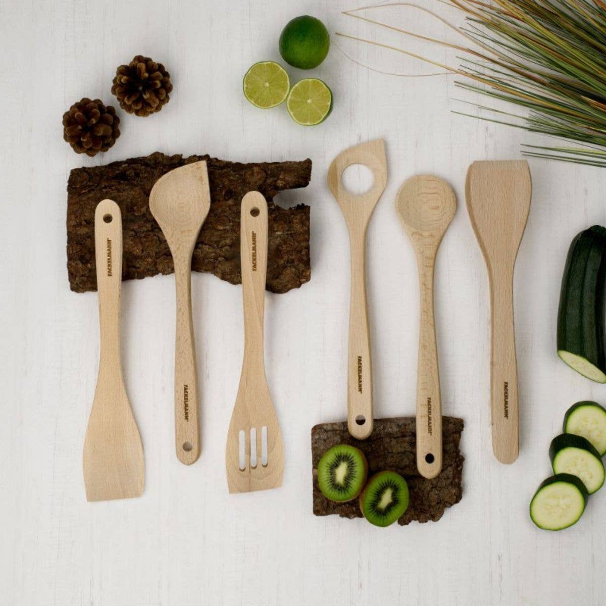 Zenker - Wholesale Kitchen Spoon - Set of 3 wooden spoons 30 cm Fackelmann Eco Friendly1