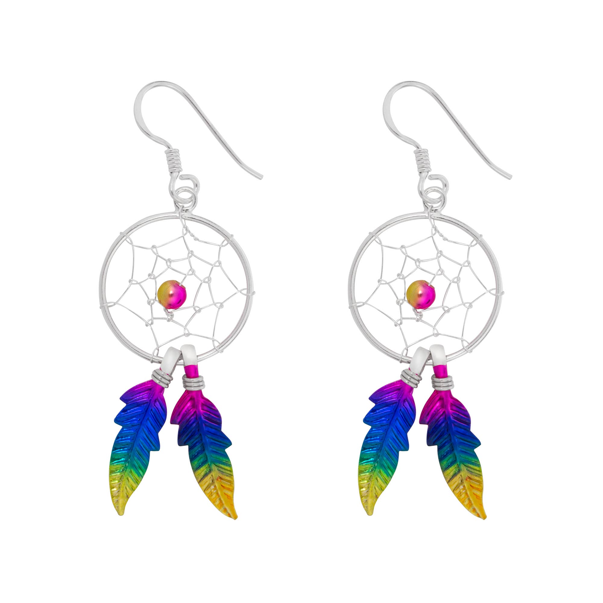 SPIRAL Dream Catcher Earrings w/Dangles Wholesale Lot of 5 Different 
