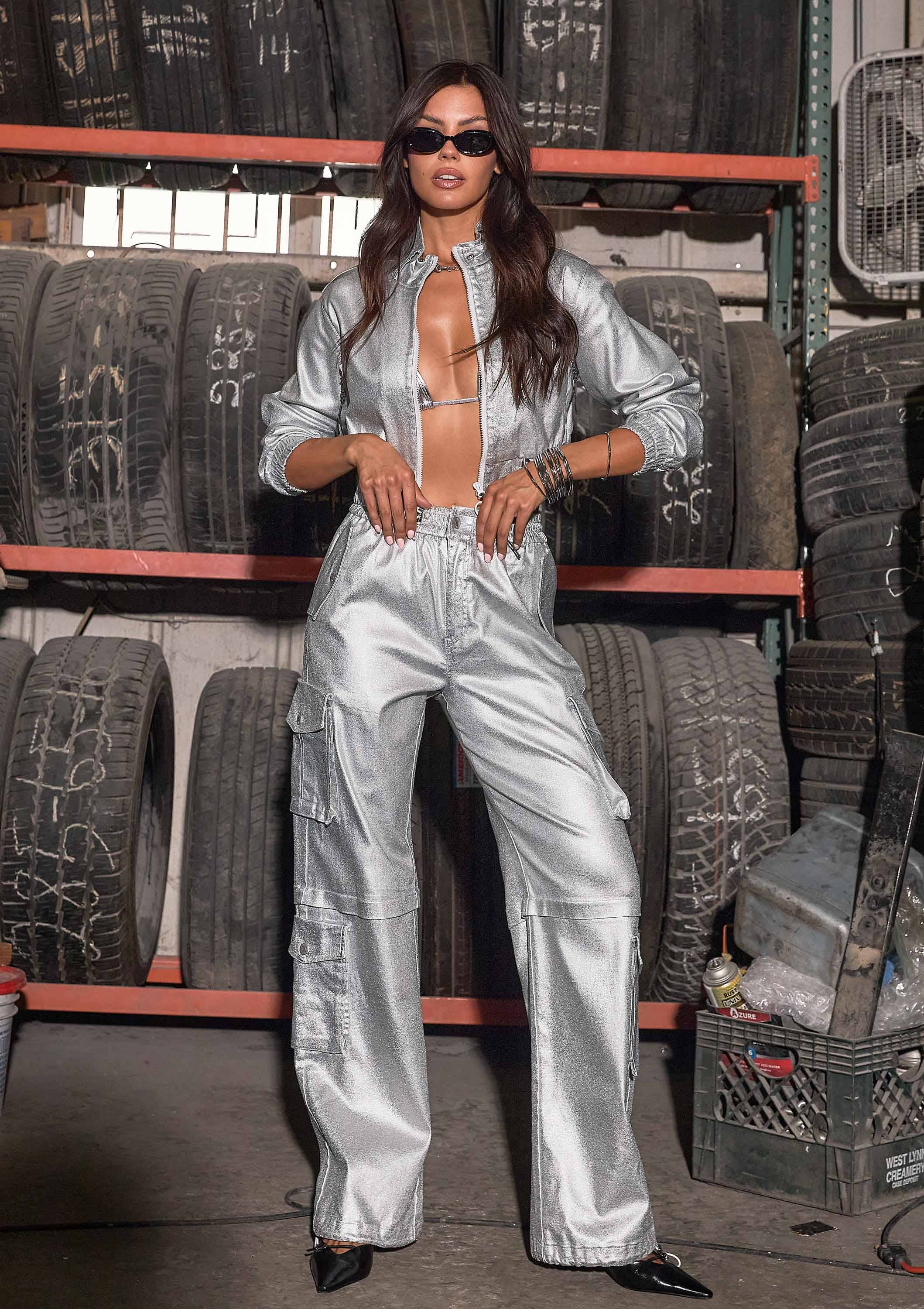 Wholesale Glitter Baggy Cargo Pants for your store - Faire