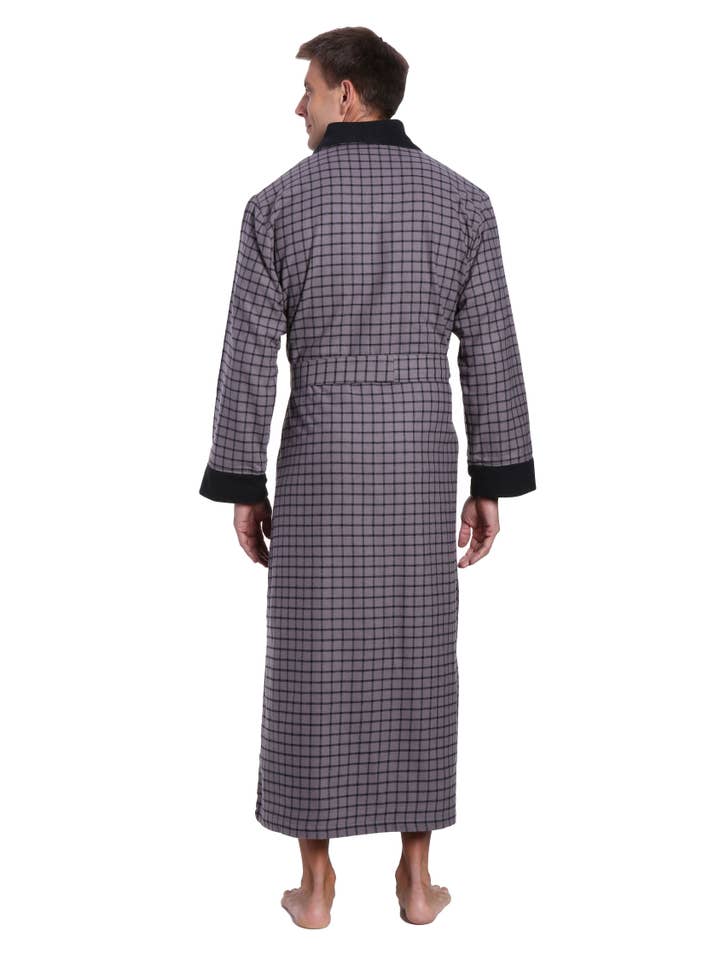 Noble Mount - Wholesale Robe – Men's - Men's Premium 100% Cotton Flannel Fleece Lined Robe38