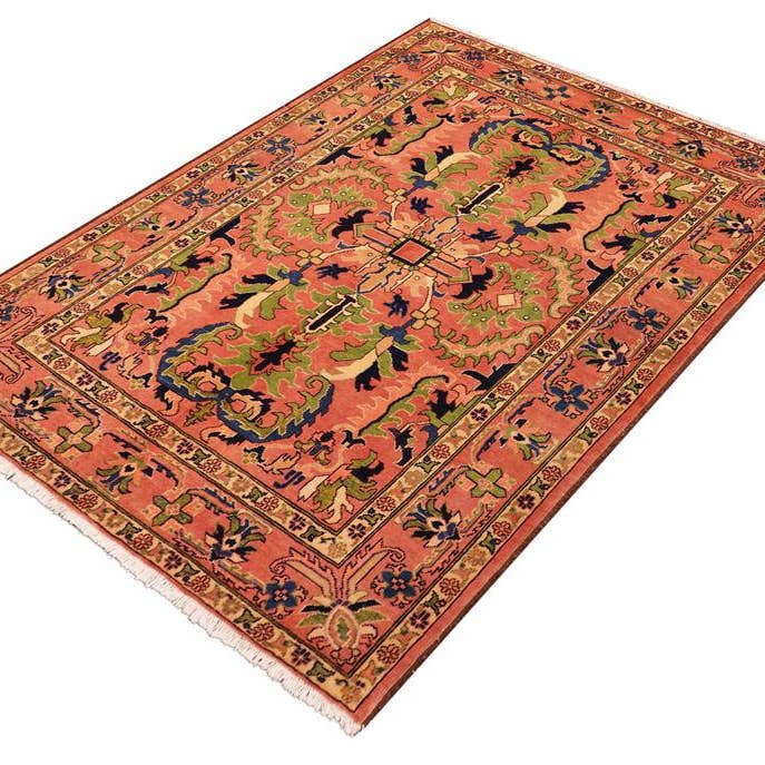 Bohemian Ziegler Gene Rust/Rust Wool Rug - 5'4'' x 6'7'' for wholesale by Arshs Fine Rugs