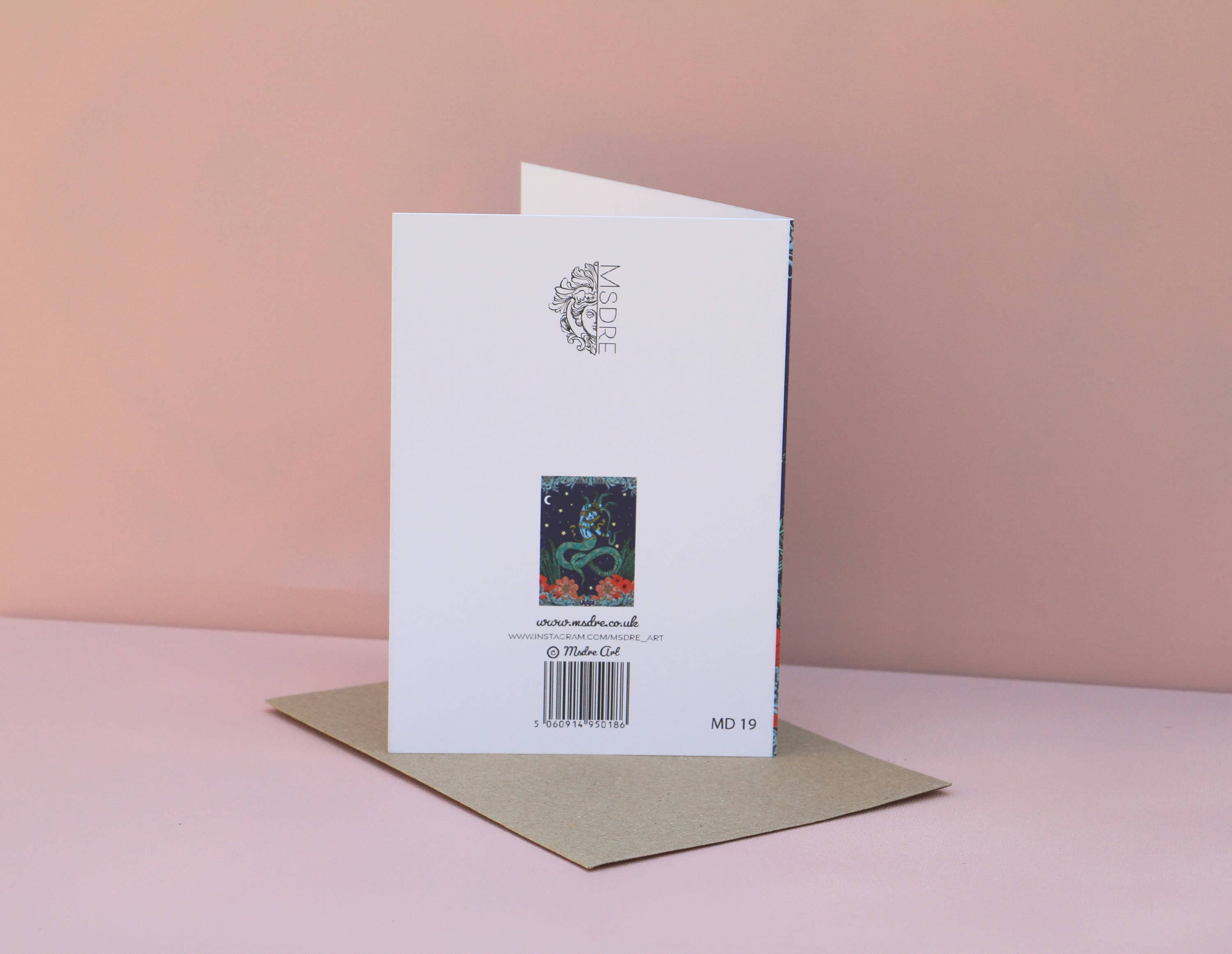 Msdre - Vente Carte de vœux classique - Carte de vœux Madre de la déesse du serpent Naga imprimée au format A62