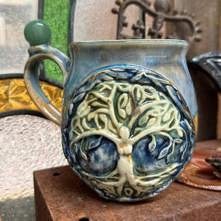 Tree Of Life Aventurine Crystal Mug for wholesale by Carys Martin Ceramics