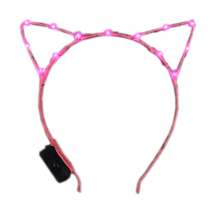 Blinkee.com, LLC - Wholesale Fashion headband β women's - Pink LED Kitty Cat Ear Headband