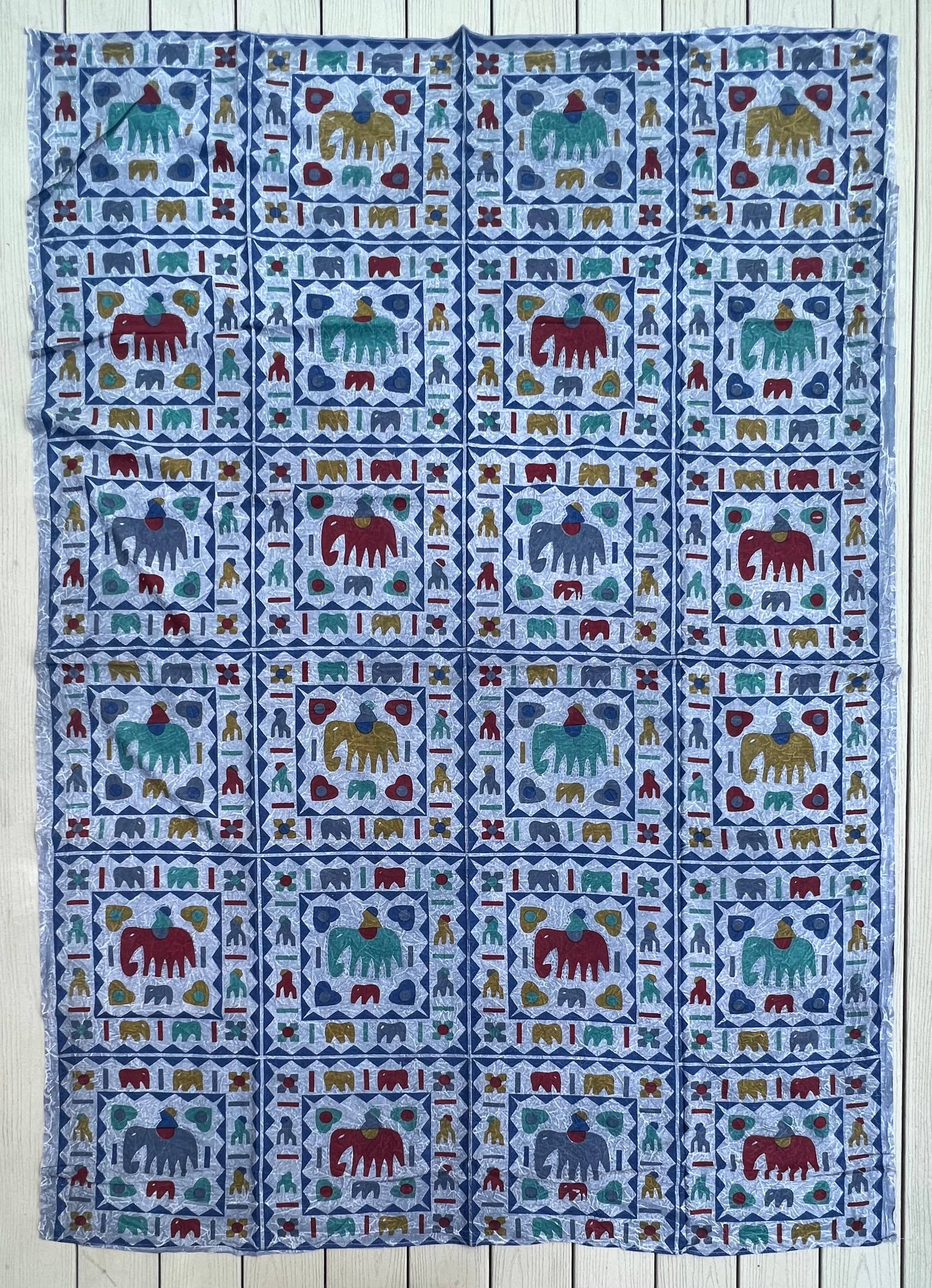 Lungta Imports - Wholesale Tapestry/Textile - Indian Tribal Elephants Tapestry Wall Decor Beach Throw0