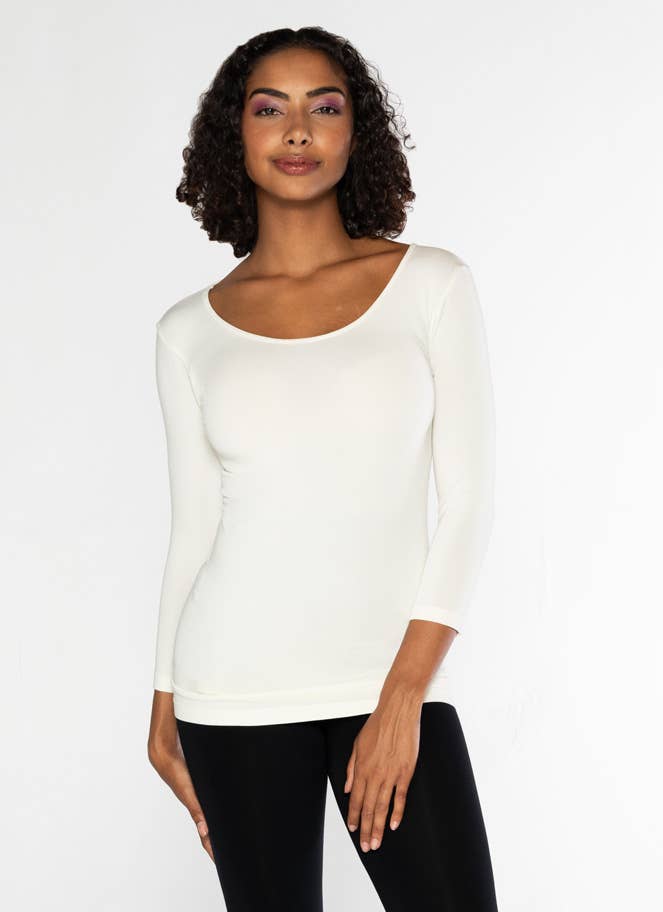 C'est Moi Clothing Co - Wholesale Knit Top - Women's - Bamboo 3/4 Sleeve Top- CEBT120616