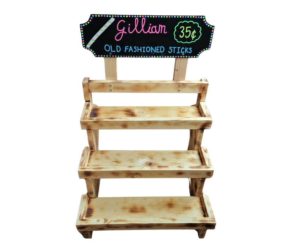 Candy Barn Express - Wholesale Retailer Display Stand/Case - 12 Count Candy Display With Black Neon Chalk Board & 12 Jars2