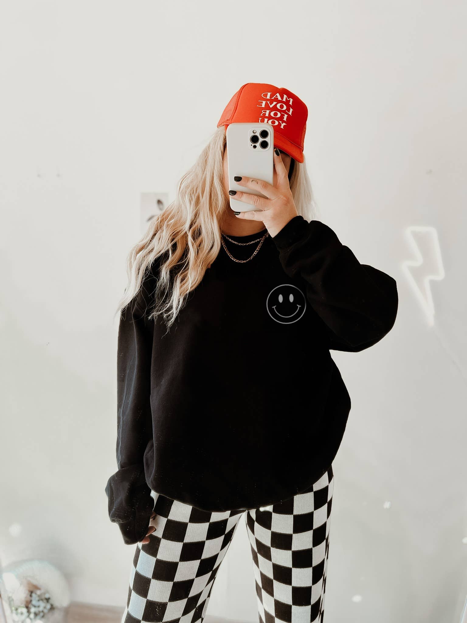 WE THE BABES - Wholesale Graphic Sweatshirt - Women's - Happy Lil Thang Graphic Womens Sweatshirt - Black2