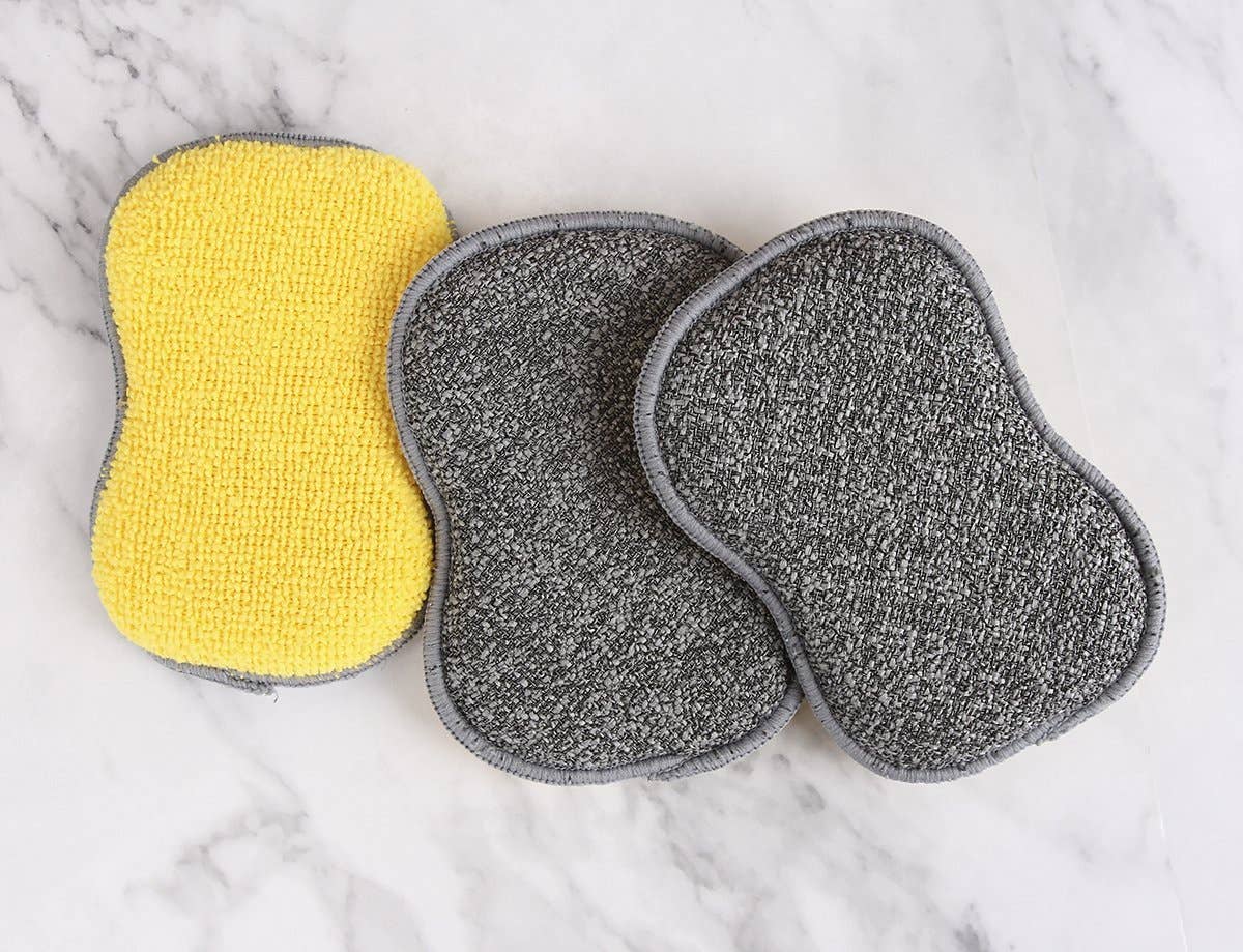 Everplush - Wholesale Cleaning Sponge - Microfiber Foaming Scrubby Sponges 3 Pack2