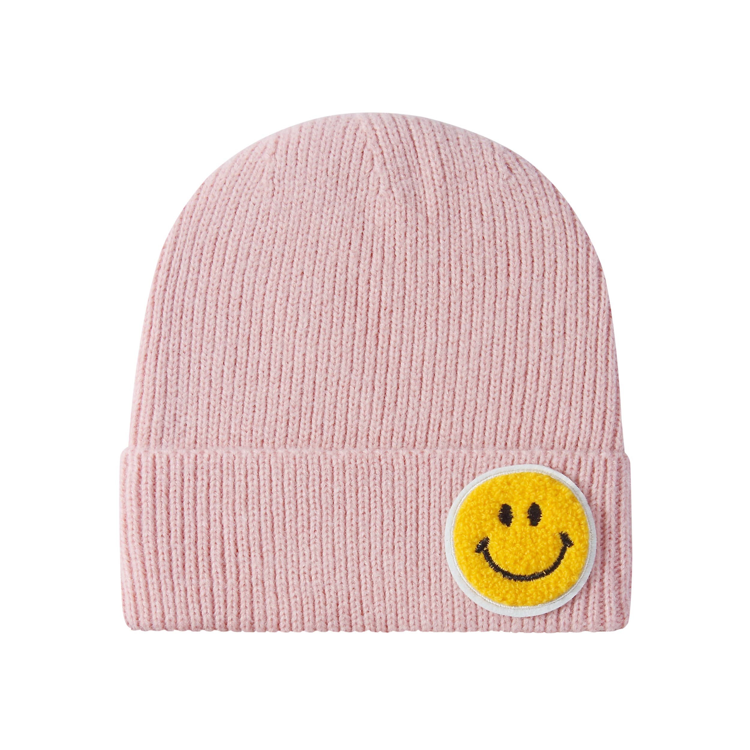 Shop Lev - Wholesale Beanie - Women's - Daily Smile Face Pastel Tone Ribbed Knit Beanie Hat15