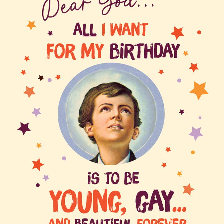offensivedelightful – wholesale Birthday card – YOUNG AND GAY FOREVER gay birthday card1
