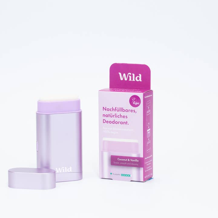Wild – wholesale Deodorant – Unisex – Deo DE Purple/Coconut (8 Pack)1