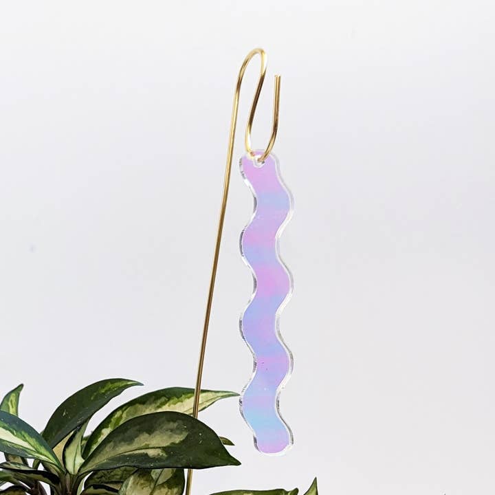 Plant Jewelry Pick: Iridescent Wiggle for Houseplants for wholesale by Savvie Studio