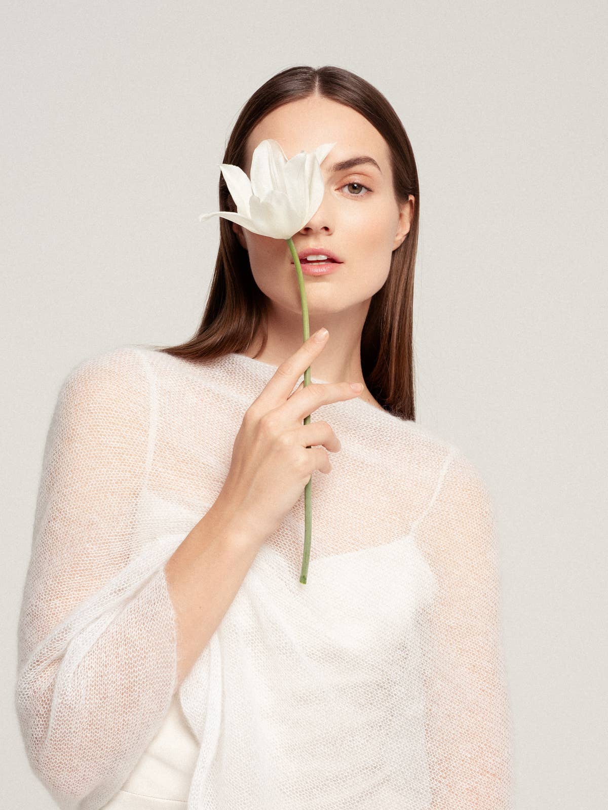 WOOL HOUSE - Wholesale Wrap - Women's - Mohair Wrap Modern Wedding Shrug / EMMA8