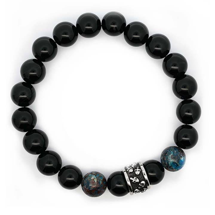 BRACELET ÉLASTIQUE EN ONYX - DS2480A238 pour la vente par AMORINO SRL