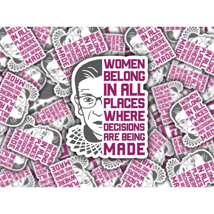 Rbg Quote Sticker, Ruth Bader Ginsburg, Notorious Rbg || 317 for wholesale by Faliope Stickers Co.