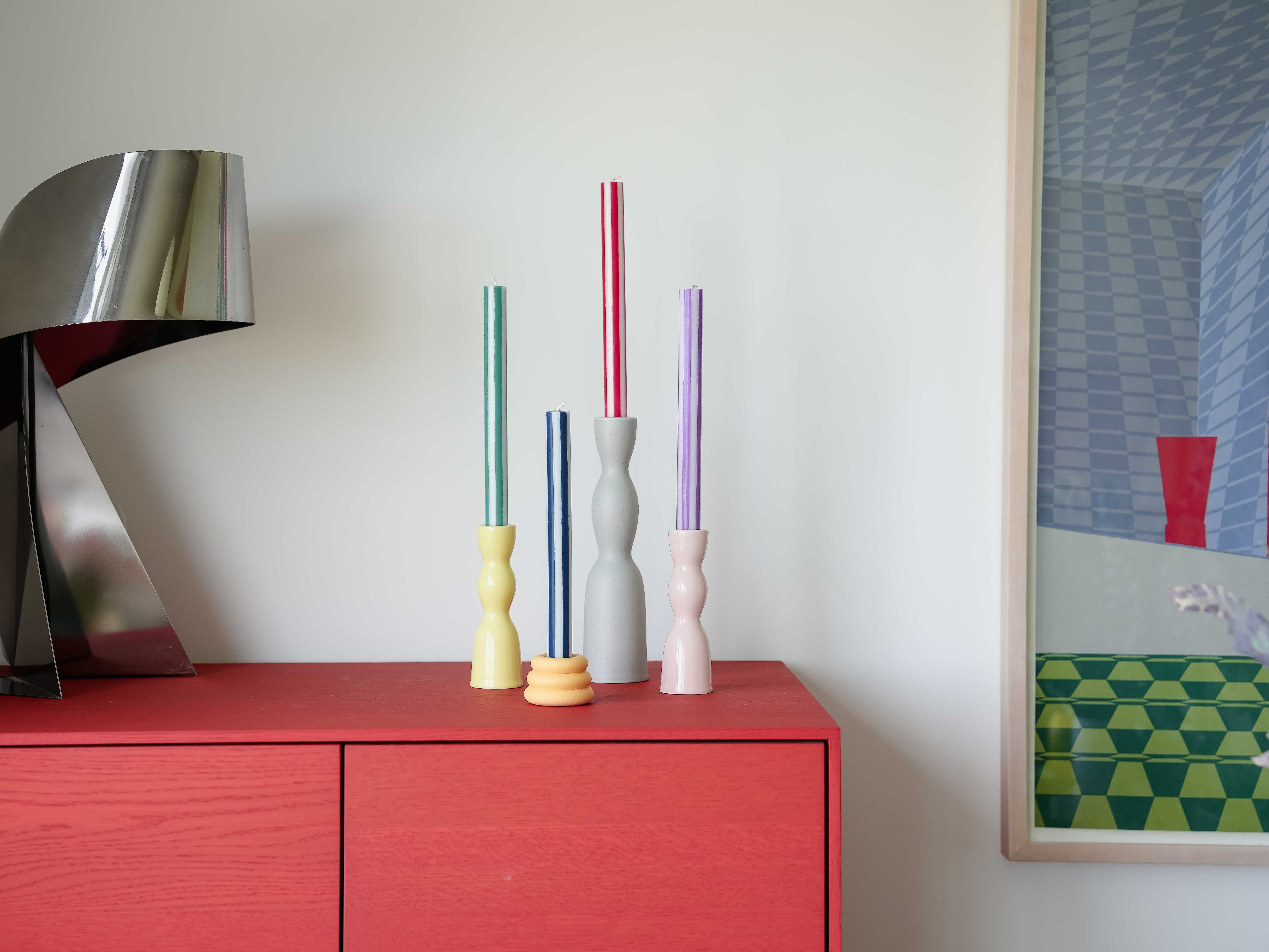 YOD&CO - Wholesale Tapered Candle/Candlestick - Stripe Dinner Candle (STOCK)26