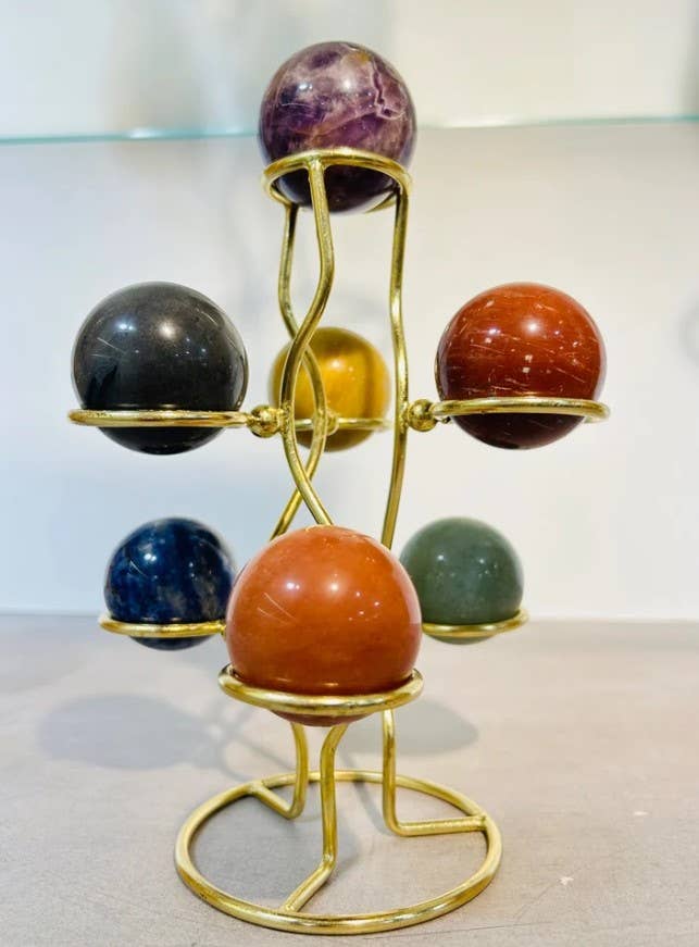 jiomind - Vente Support/étui pour présentoir - Support de sphère en cristal 7, support de présentation de boule (support uniquement)0