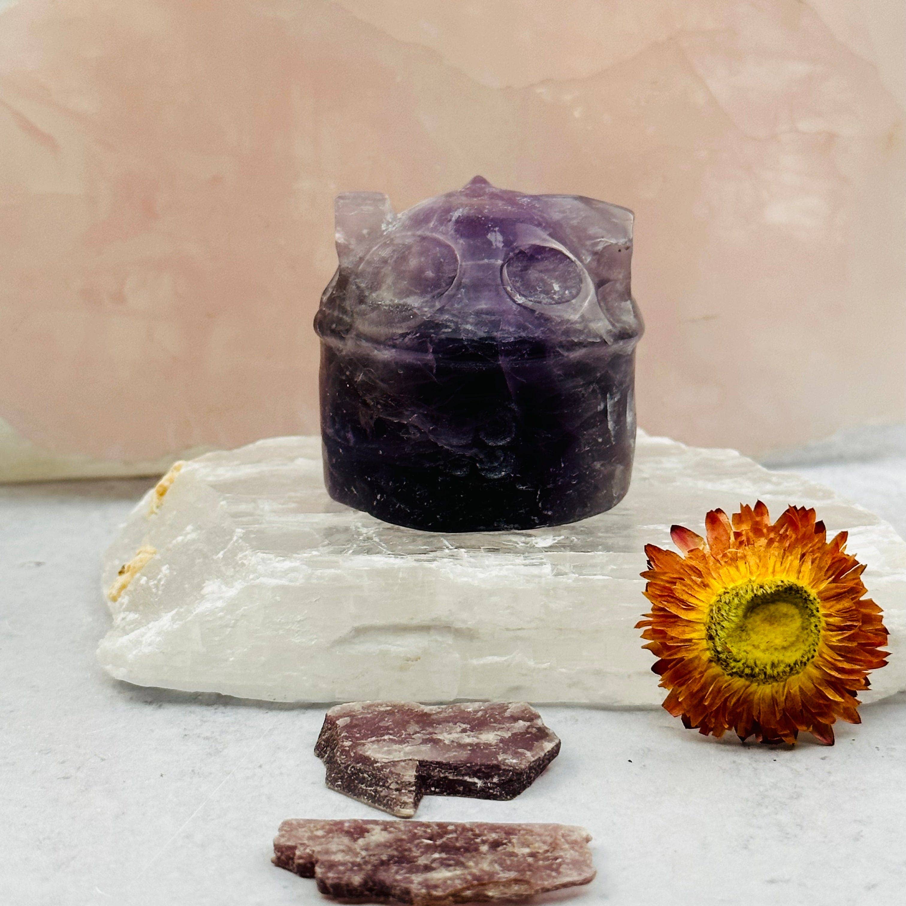 Rock Paradise - Wholesale Spiritual Stone/Crystal - Crystal Mushroom House- Crystal Fairy Garden Carving You Cho3