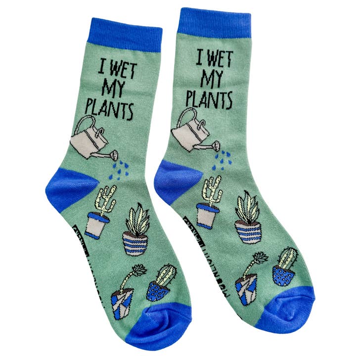 I Wet My Plants - Funny Unisex Socks - Plant Gift, Plant Mom for wholesale by Moonlight Makers