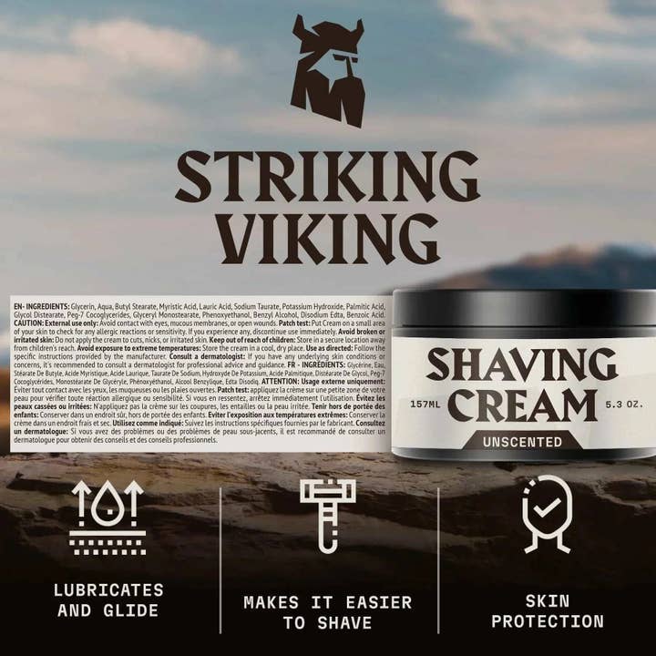 Striking Viking - Wholesale Shaving Cream - Men's - Shaving Cream for Men - Unscented2
