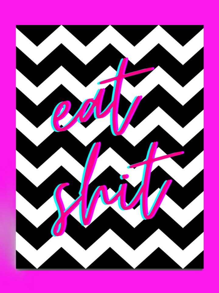 Eat Shit Card for wholesale by Cards o' Glee LLC