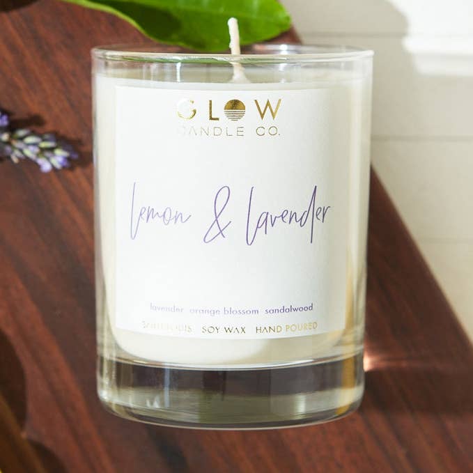 Lemon & Lavender for wholesale by Glow Candle Co.