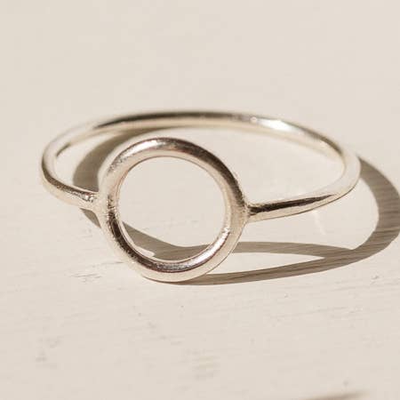 Fawn And Rose - Wholesale Band/Stacked Ring - Sterling Silver Circle Ring0