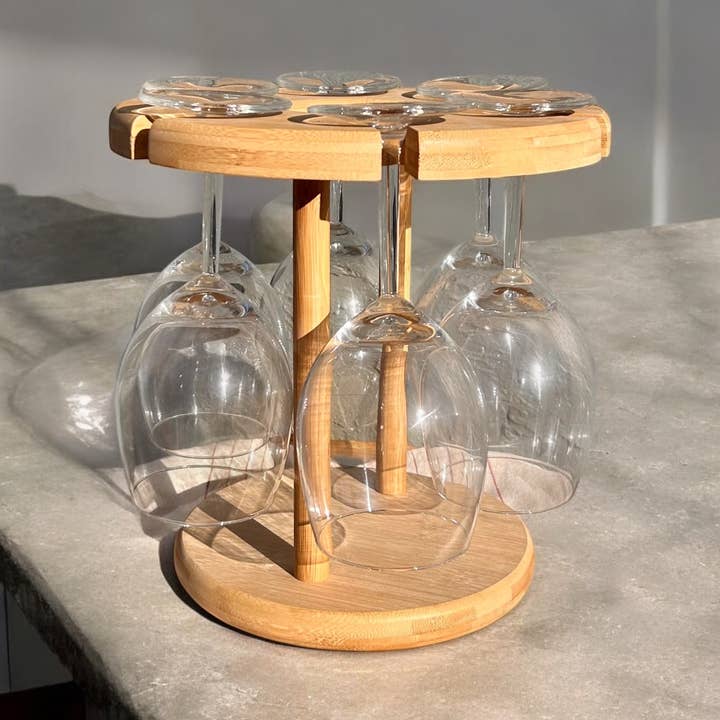 Bamboo Switch – Engroshandel Vinglas – Bambus vinglas og flaskeholder | Cirkel | Feriegave1