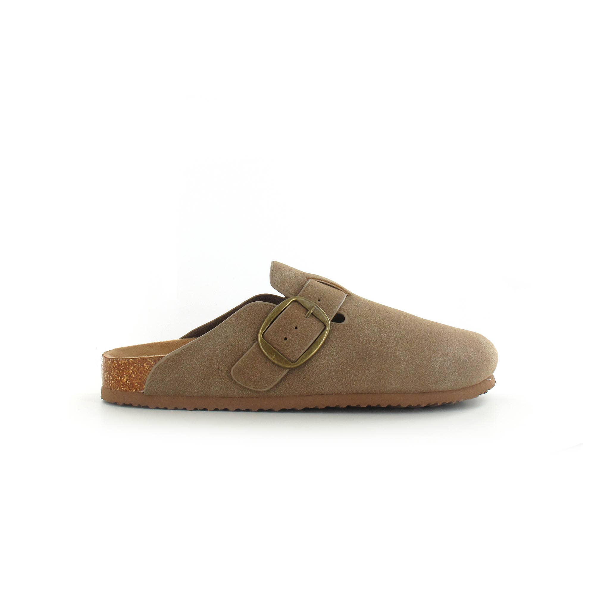 Ella Shoes Ltd – Großhandel Schlappen – Damen – Alice – Komfortable Mules aus Kunstwildleder mit verstellbarer Metallschnalle5