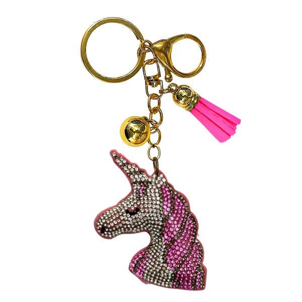 Queens Designs - Wholesale Keychain - Women's - Unicorn Crystal Bling Keychains2