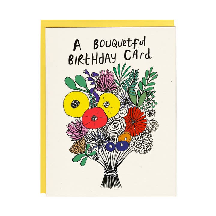 Carte d'anniversaire A Bouquetful pour la vente par I Must Draw