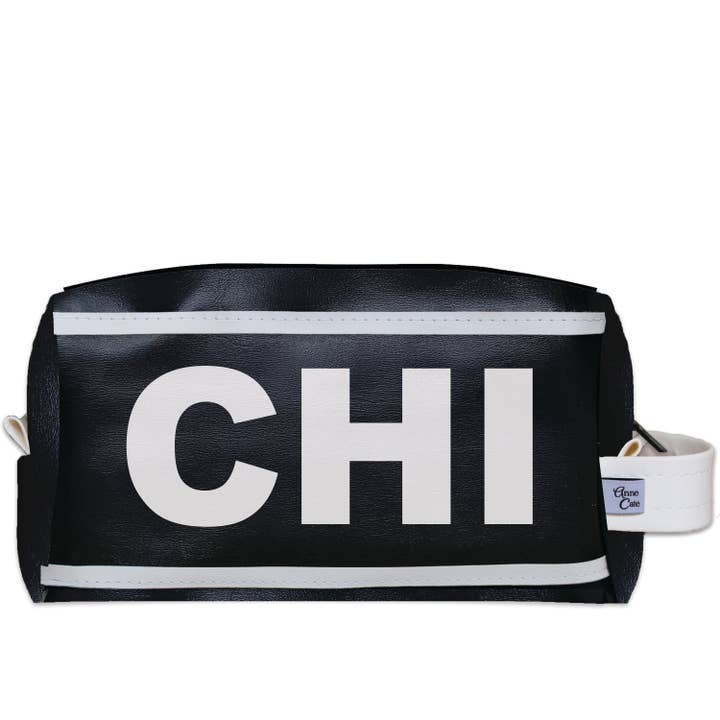 Trousse de toilette CHI (Chicago) City Abbreviation Travel Dopp Kit pour la vente par Anne Cate