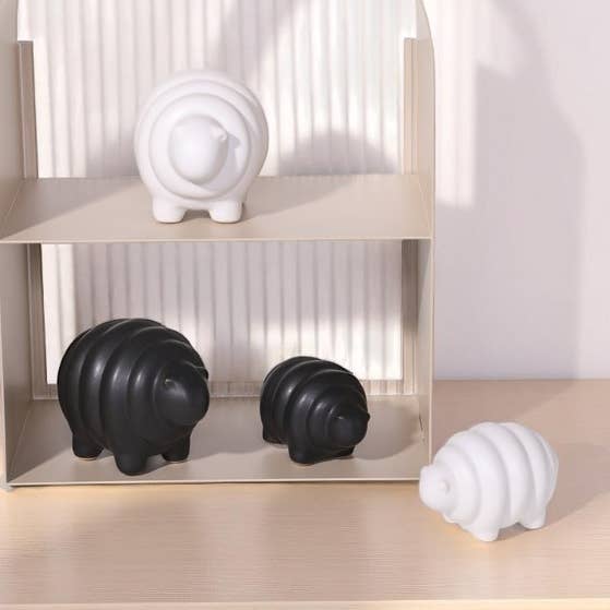 Nordic Creative Ceramic Sheep Figurine – Modern Home Decor for wholesale by huemabe (All Import Duties Covered)
