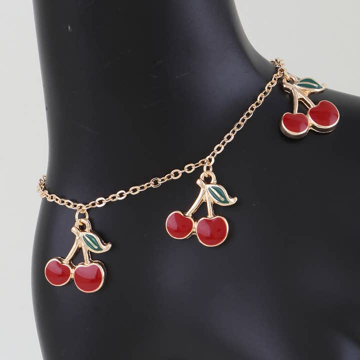 Multi Cherry Charm Armband för wholesale av 3AM BY H&D ACCESSORIES