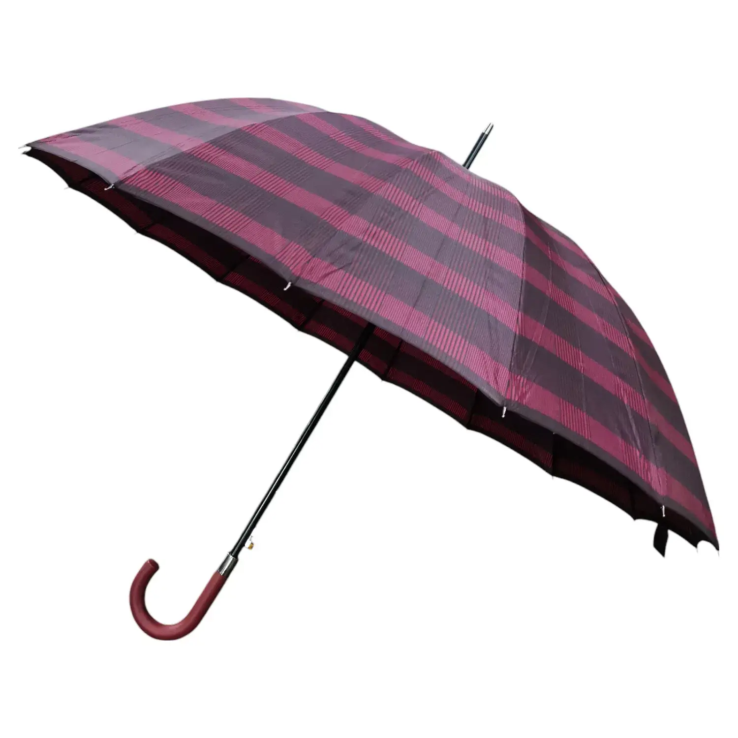 Superbia - Wholesale Umbrella - Men's - Large Auto Opening 16 ribs Checked Print Long Stick Umbrella9