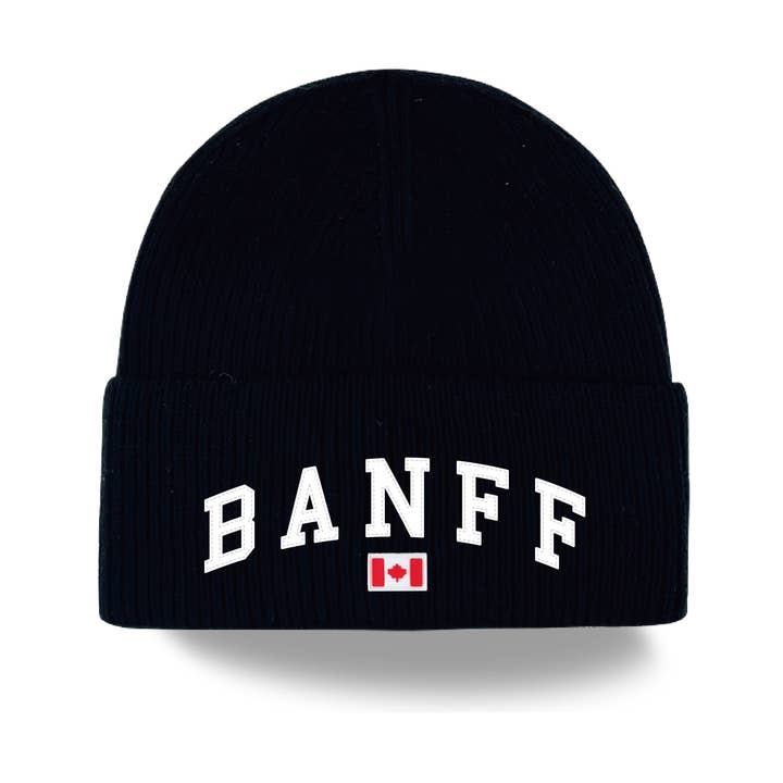 Northern Icons Canada – Engroshandel Beanie - Unisex – Banff Canada Toque – Vinterstrikket Beanie Hat Souvenir Gave0
