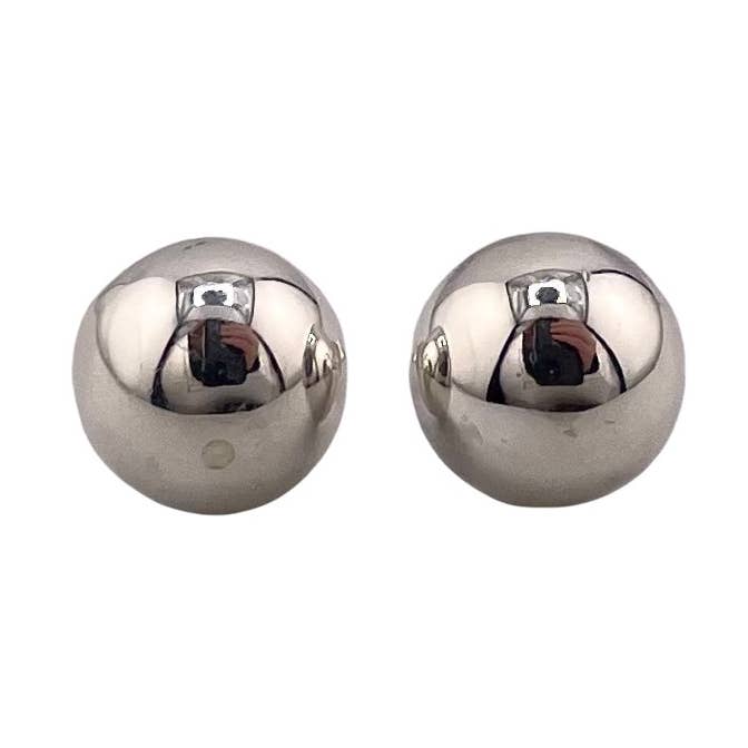 Halve kraal, 10 mm paaloorbellen, sterling zilver voor wholesale door Select Lines