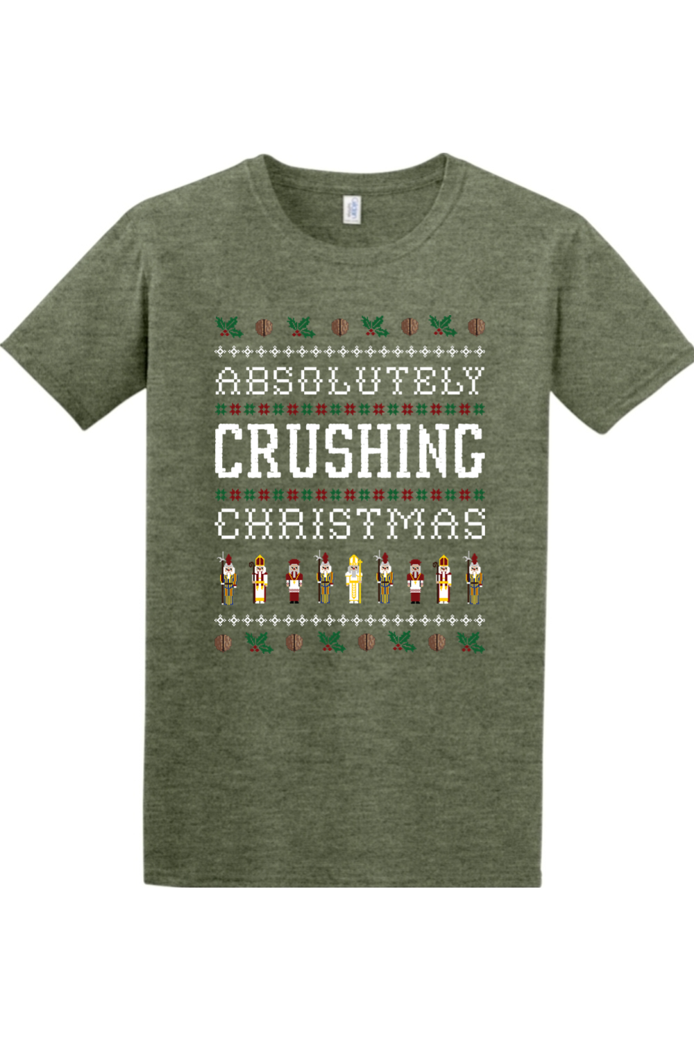 Sock Religious - Wholesale Screen Printed T-Shirt - Unisex - Absolutely Crushing Christmas Adult T-Shirt0