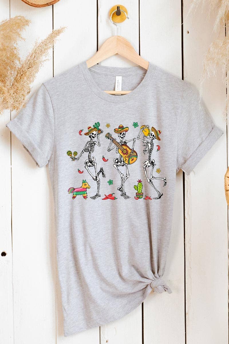 COLORBEAR - Wholesale T-Shirt (Graphic) - Women's - Cinco De Mayo Skeleton Graphic Tee1