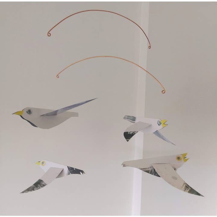 Esther Kent Design – wholesale Baby mobile – Seagulls Handmade Paper Mobile1