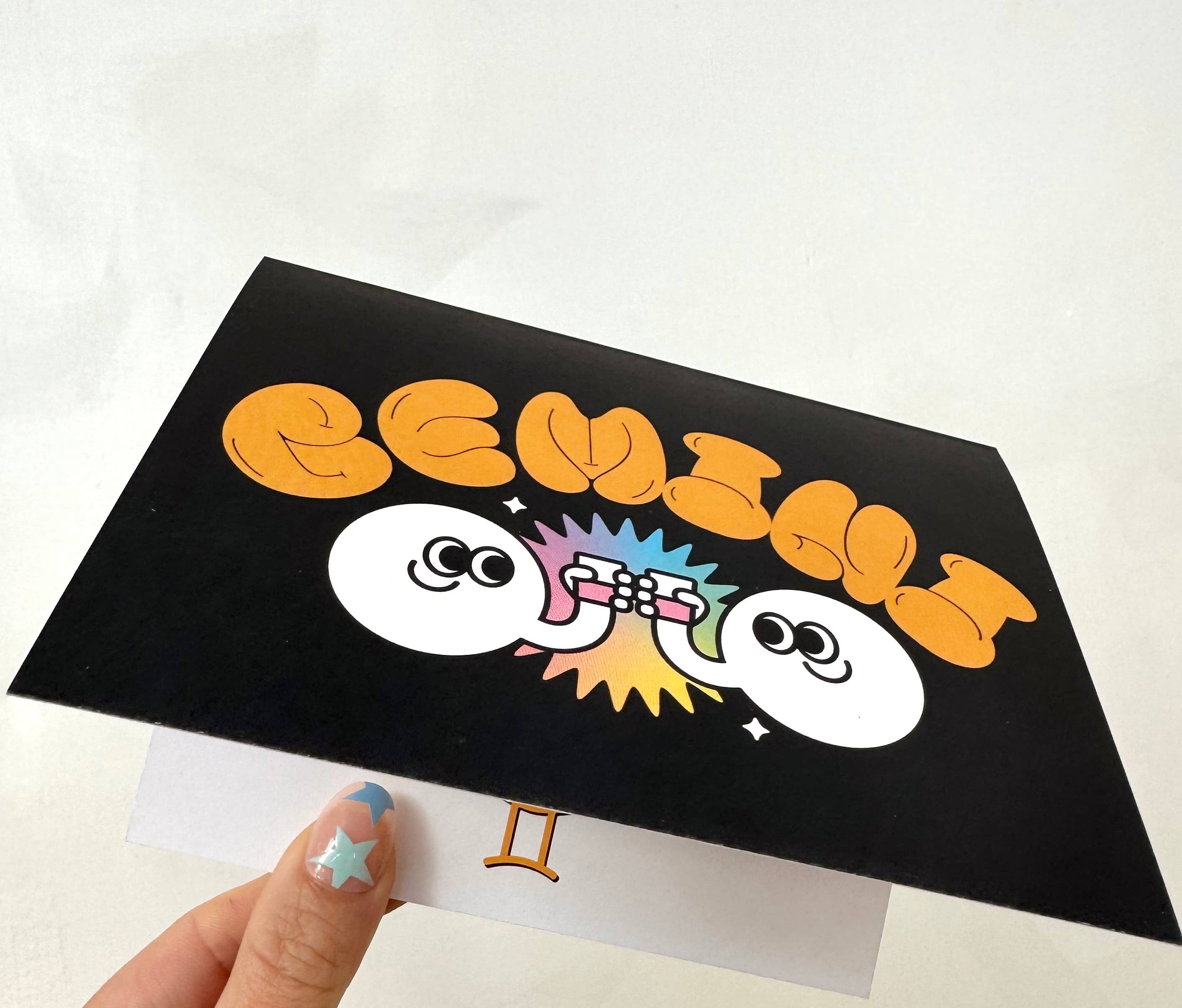 Charley Taylor Art - Wholesale Birthday Card - Gemini Zodiac Sign Birthday Card Astrology Blank Inside5